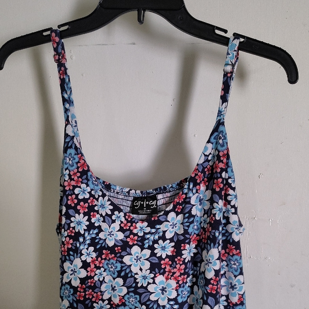 Floral Camisole in Blue and Pink